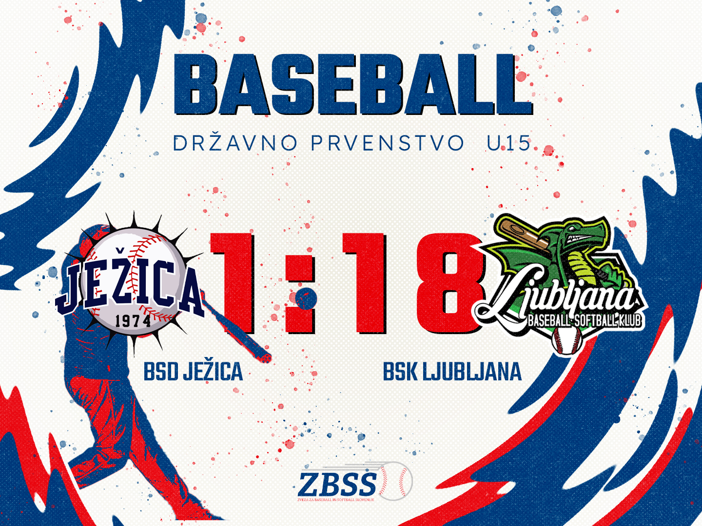 ZBSS, rezultat tekme, baseball U15
